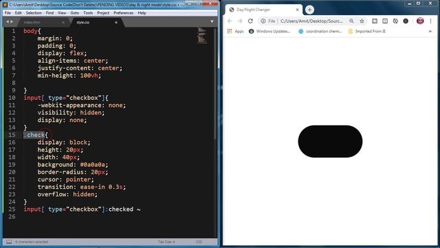 Day - Night mode toggle checkbox using HTML & CSS | No javaScript/jquery required смотреть онлайн