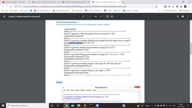 Python class 62 | Standard Library Modules | 11th 12th CBSE Hindi| Computer Science 2021 смотреть онлайн
