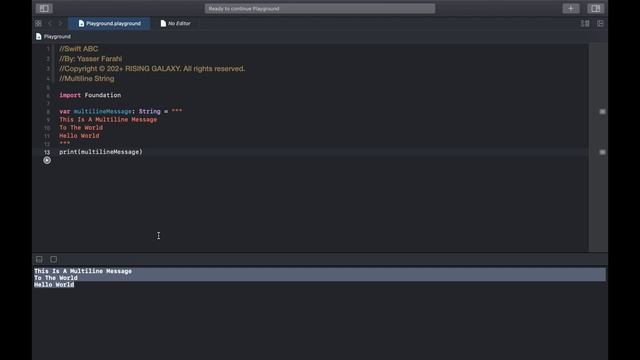 MultiLine String In Swift смотреть онлайн
