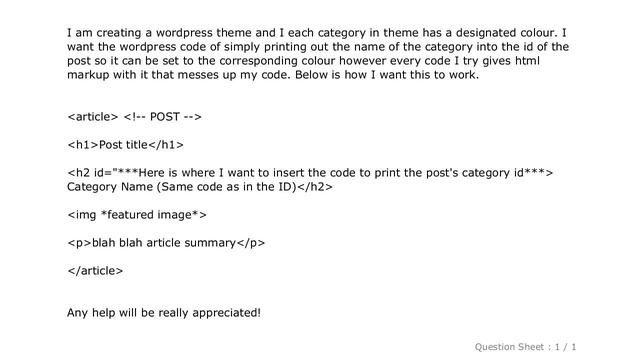 HTML : How to print a Wordpress post's category without any markup, just plain text? смотреть онлайн