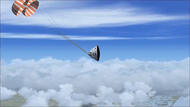 FSX SpacePort NASA Orion LAS Parachute Sequence смотреть онлайн
