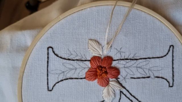 Alphabet Embroidery pattern | Letter K | Flower embroidery | Embroidery for beginners смотреть онлайн