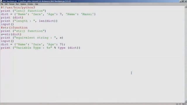 Python - Built-in Dictionary Function смотреть онлайн