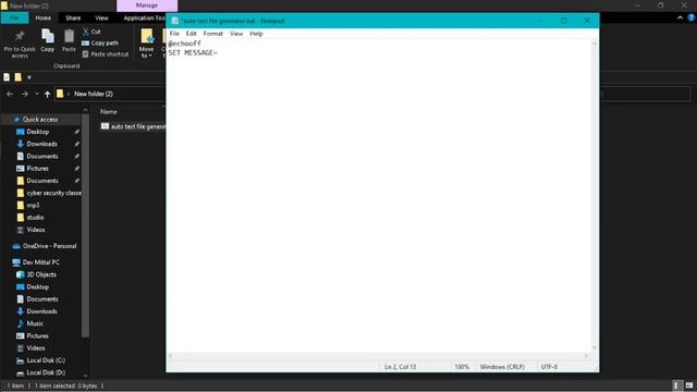 • Create Auto Text Generator By Notepad | Batch script | Command prompt | смотреть онлайн