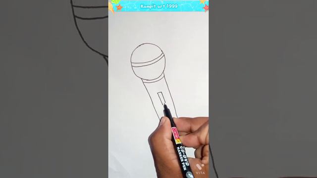 How to Draw Microphone Easy #short смотреть онлайн