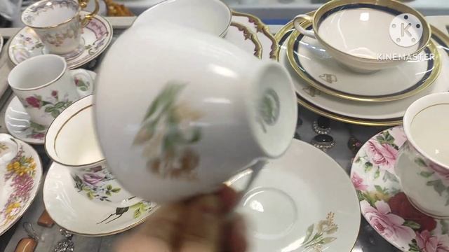 #Барахолка в магазине Фарфор ГДР коллекционный чайные пары. В антикварном магазине на минской. смотреть онлайн