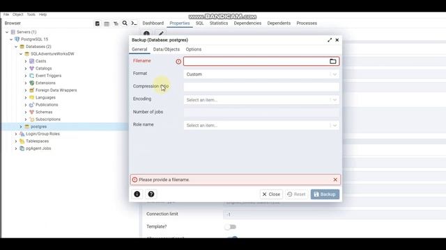 PostgreSQL Backup the database смотреть онлайн