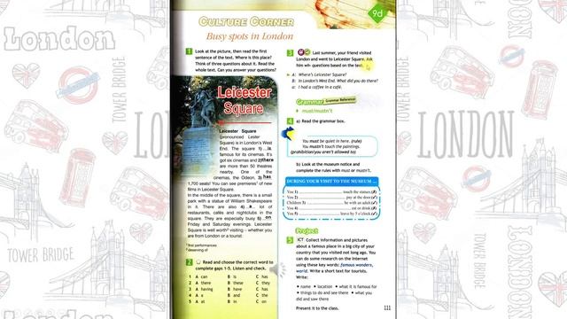 Spotlight 5. Модуль 9d. Busy Spots In London.