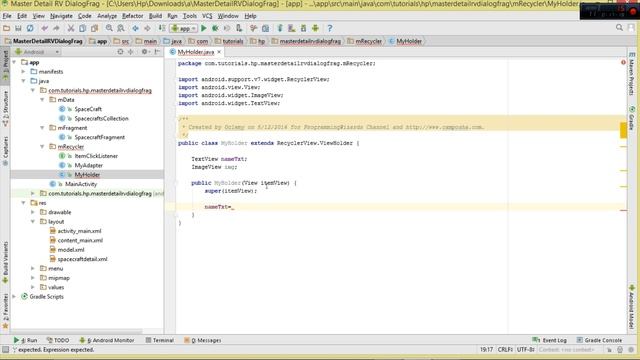 Android Master Detail Ep.04 : RecyclerView - Open DailogFragment, Pass Data смотреть онлайн