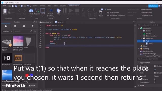 How to Make a Working Moving Part in Roblox Studio 2021! смотреть онлайн