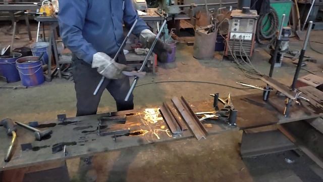 Анкерные блоки(сборка в кондукторе).Сварочные работы смотреть онлайн