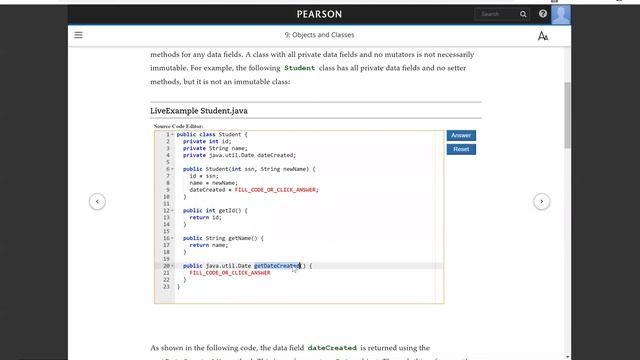 Daniel Liang Java Section 9.12 смотреть онлайн