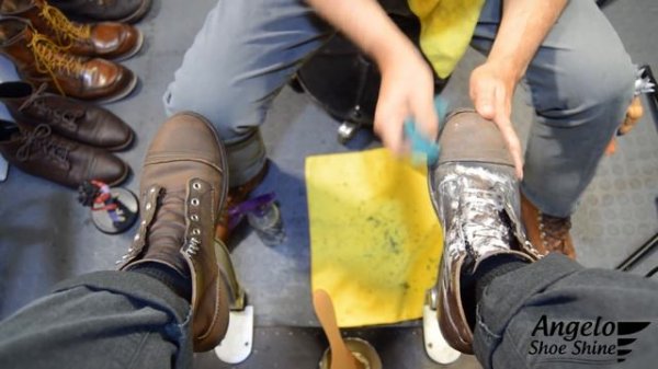 THE BEST BOOT RESTORATION!!! | ANGELO SHOE SHINE ASMR