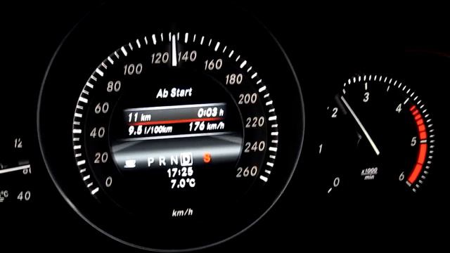 Mercedes-Benz C 200 CDI Fuel Consumption Fast Driving On Autobahn