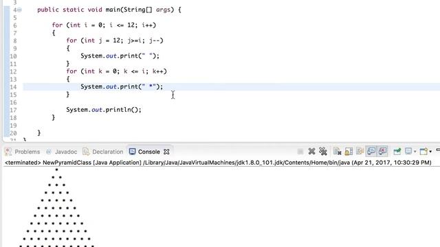 Java For Loop Pyramid. смотреть онлайн