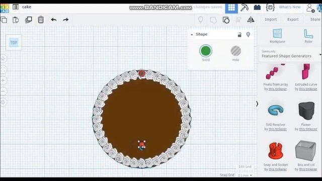 How To Make A Cake In Tinkercad