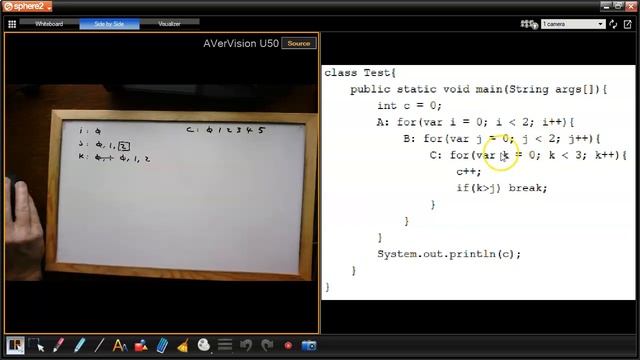 Triple nested 'for' loops with a 'break' at the innermost level. (enthuware.ocpjp.v11.2.960) смотреть онлайн