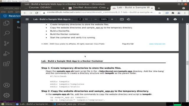 6.2.7 Lab - Build a Sample Web App in a Docker Container смотреть онлайн