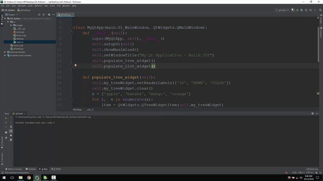 Qt Designer - create application GUI (POPULATE INTERFACE WITH PYTHON PYSIDE2) - part 03 смотреть онлайн