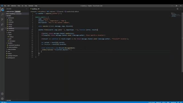 Discord.JS Bot | WEATHER COMMAND! смотреть онлайн