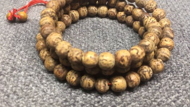 Чётки из "семян Бодхи", 108 бусин, d~10 мм, L~51 см, из Бодхгая, Индия, четки для медитации, №4 смотреть онлайн