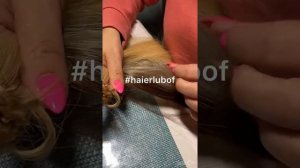 На прядях для обучения Сравниваем натуральные волосы и Биопротеиновые волосы