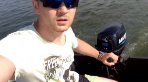 Marlin MP 9.8 AMHS - момент первого запуска лодочного мотора Марлин 9,8 л.с.