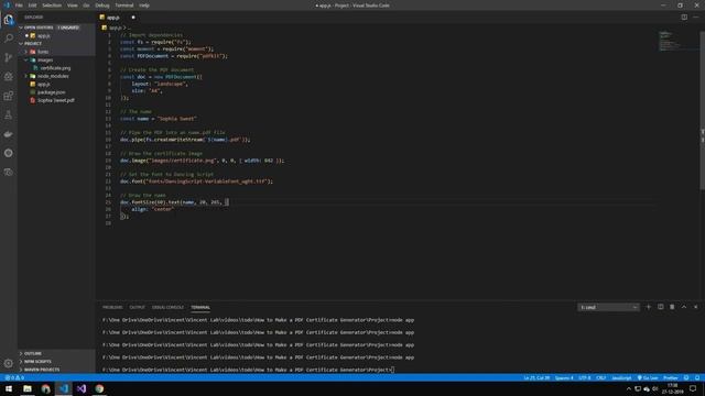How to Make a PDF Certificate Generator смотреть онлайн