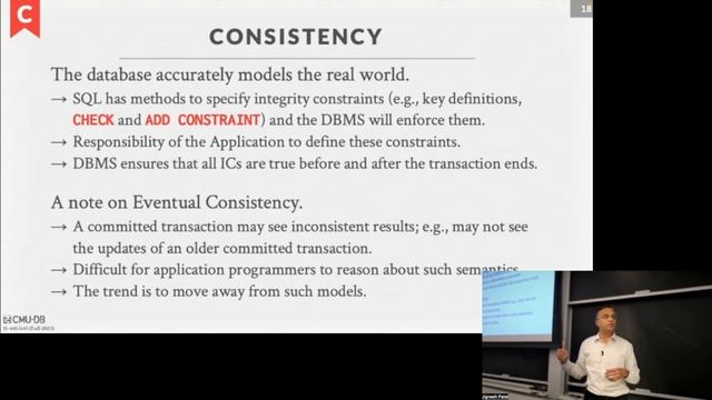 F2023 #15 - Concurrency Control Theory (CMU Intro to Database Systems) смотреть онлайн