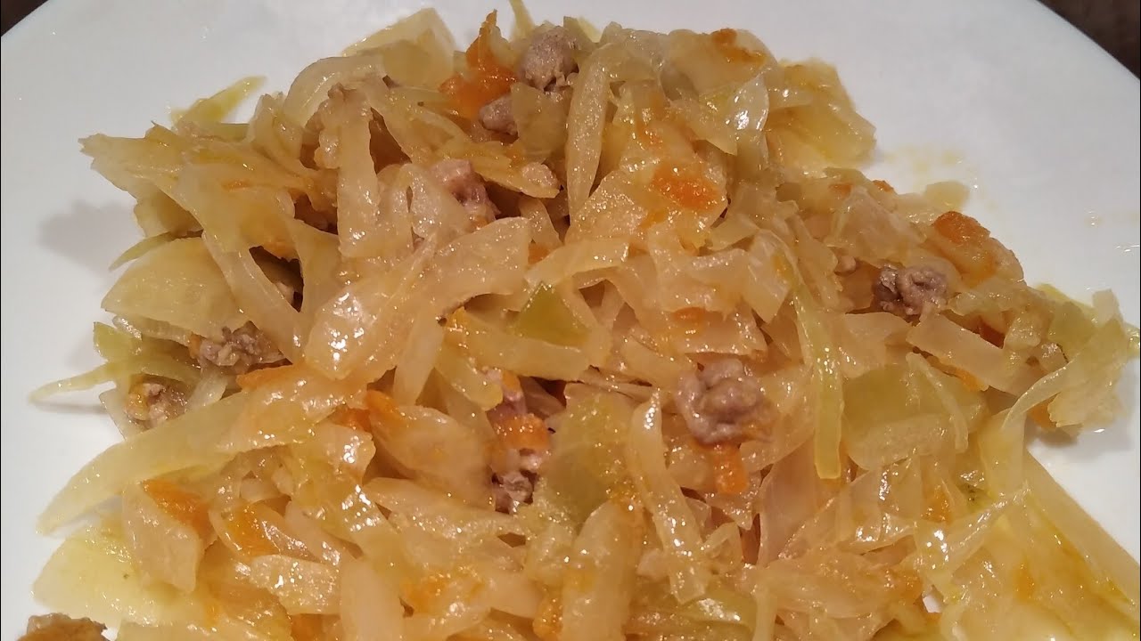 Тушёная капуста в мультиварке с сосисками.???