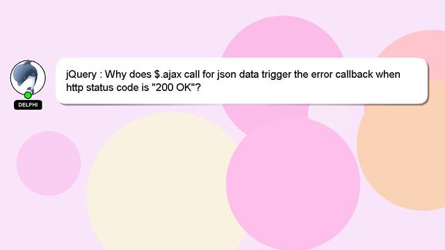 jQuery : Why does $.ajax call for json data trigger the error callback when http status code is "20 смотреть онлайн
