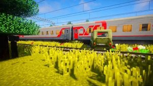 Эльдар ВЫЛАЗЬ! Поезд сбивает Уаз! Но это майнкрафт.