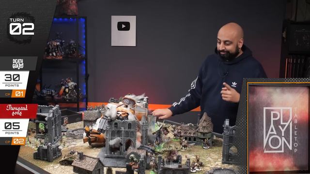 The Daemon Primarchs Fight! Death Guard vs Thousand Sons.Warhammer 40k in 40m смотреть онлайн