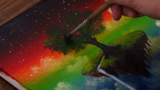 Easy Acrylic Painting From Color Dots｜How To Painting For Beginners Step By Step｜ASMR (1272) смотреть онлайн