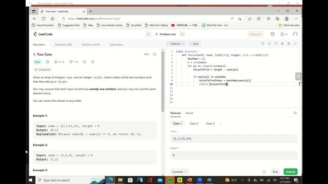 Implementation of Two Sum Question in Python смотреть онлайн