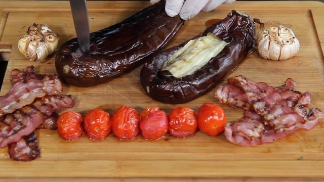 Взорванный баклажан на гриле Big Green Egg смотреть онлайн