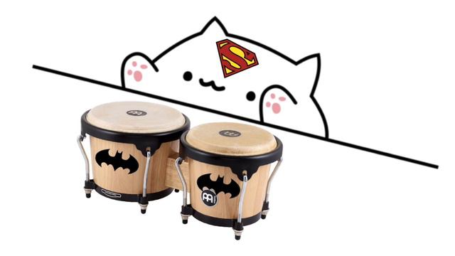 Batman VS Superman represented by a bongo and a cat смотреть онлайн