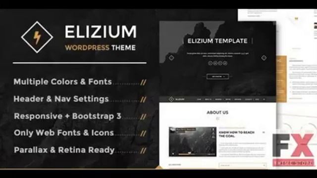 Preview Elizium Parallax Multipurpose WordPress Theme TFx смотреть онлайн