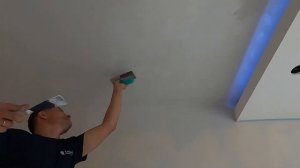 Нанесение декоративной штукатурки на потолок! Lanors Snow.