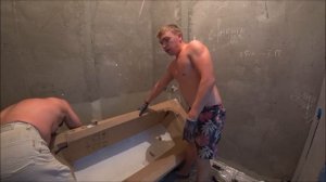 Установка чугунной ванны. Делаем добор к ванне надежный.