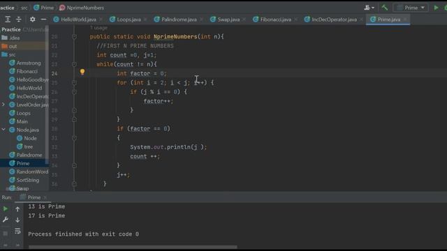 Prime Number Code In Java || Sqrt time complexity || prime no between 1 to 100 || First 5 prime no смотреть онлайн