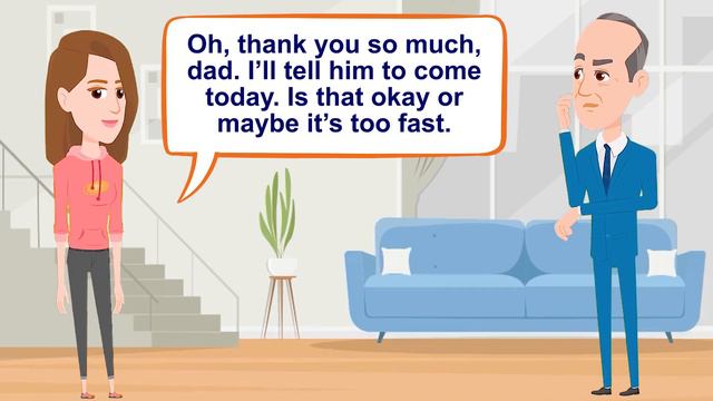 Family life - My daughter's boyfriend (father - daughter) - English Conversation Practice - Speakin смотреть онлайн