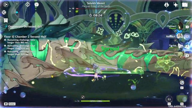 C0 Raiden Overload + C2 Tighnari Hyperbloom - Genshin Impact Abyss 4.4 - Floor 12 9 Stars смотреть онлайн