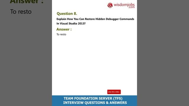 Team Foundation Server Interview Questions and Answers 2019 Part-1 | Team Foundation Server смотреть онлайн