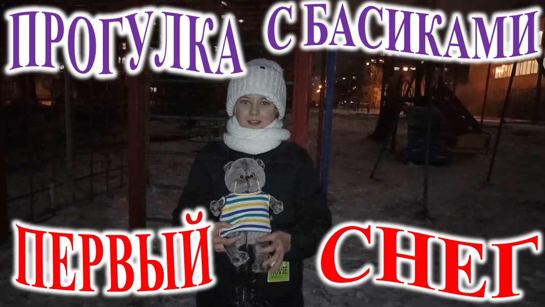 ПРОГУЛКА С БАСИКАМИ! ПЕРВЫЙ СНЕГ! смотреть онлайн
