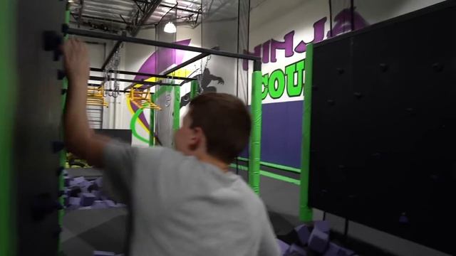 Ninja training at the trampoline park (With Stephen Sharer & Ninja Kidz tv!!!) смотреть онлайн