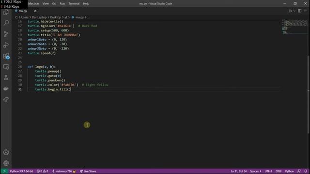 How to draw IRONMAN helmet using Python смотреть онлайн