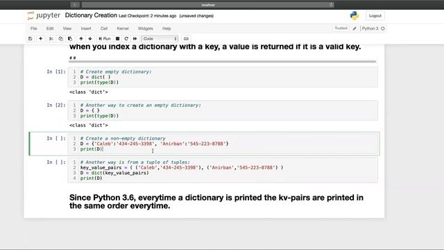 Dictionaries in Python смотреть онлайн