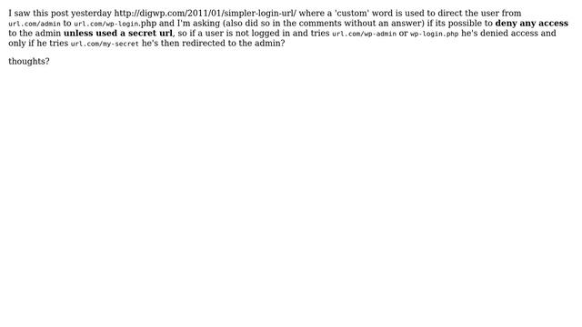 Wordpress: Using HTACCESS for Secret Access смотреть онлайн