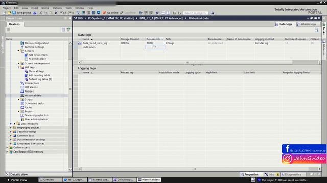 Siemens TIA Portal HMI/RT tutorial - f(x) trend view with historical data смотреть онлайн